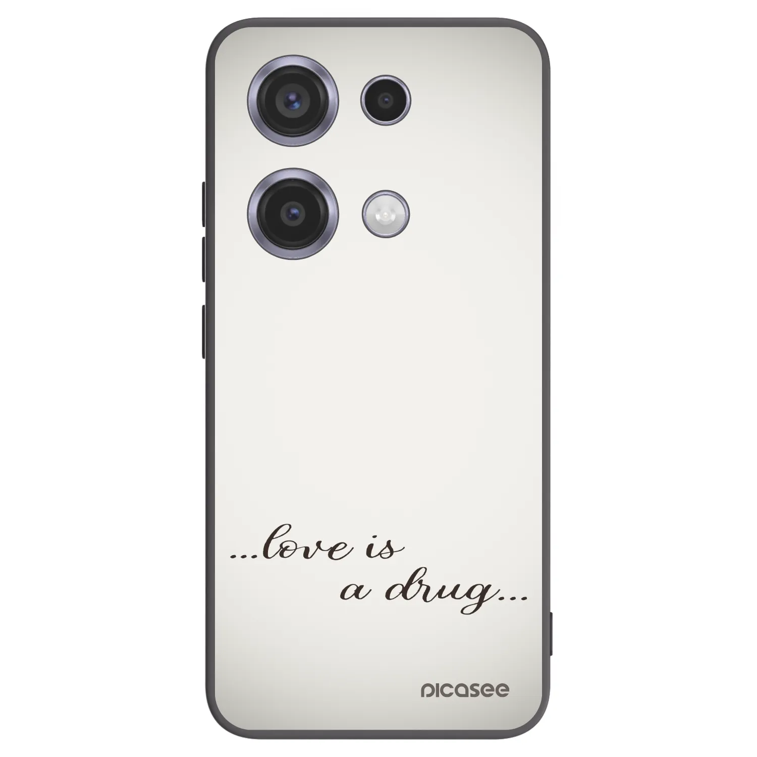Picasee silikonový černý obal pro Xiaomi Redmi Note 14S - Love is a drug
