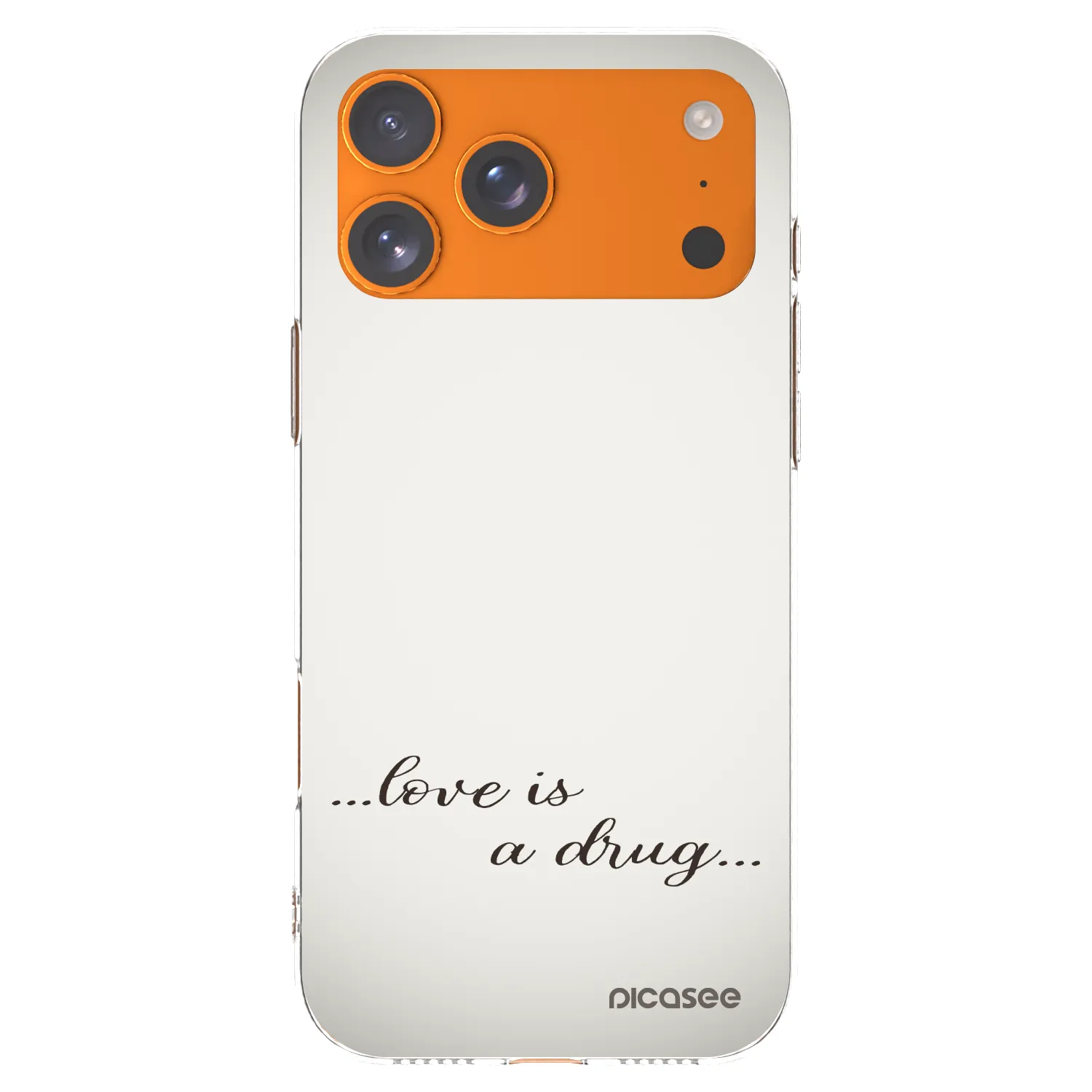 Picasee silikonový průhledný obal pro Apple iPhone 17 Pro Max - Love is a drug