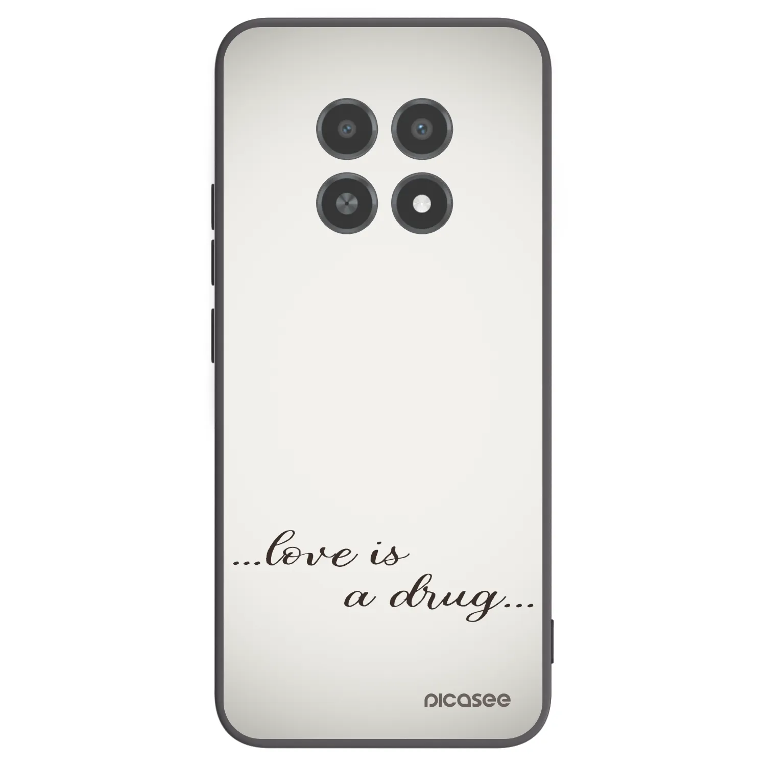 Picasee silikonový černý obal pro Realme 12X - Love is a drug