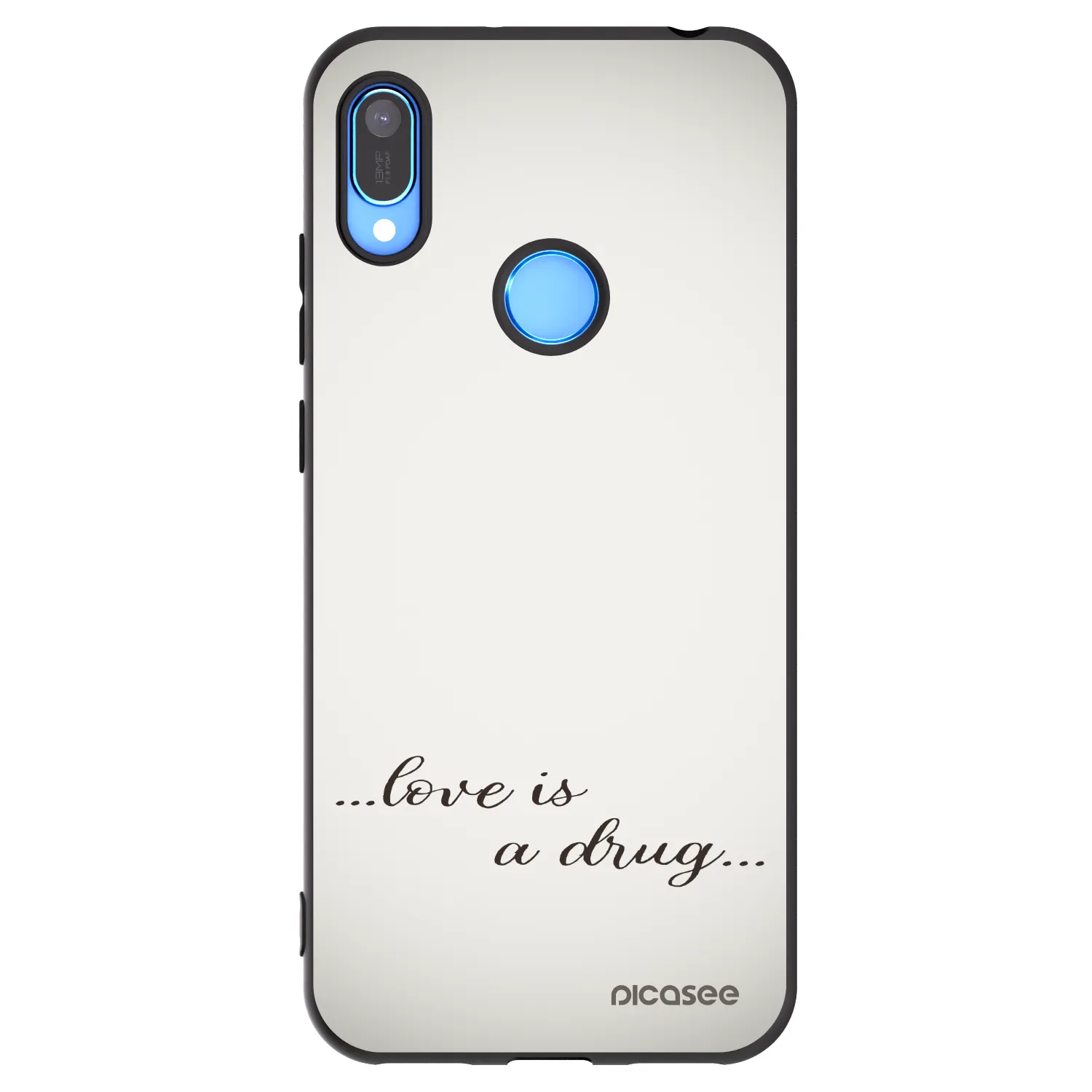 Picasee silikonový černý obal pro Huawei Y6 2019 - Love is a drug