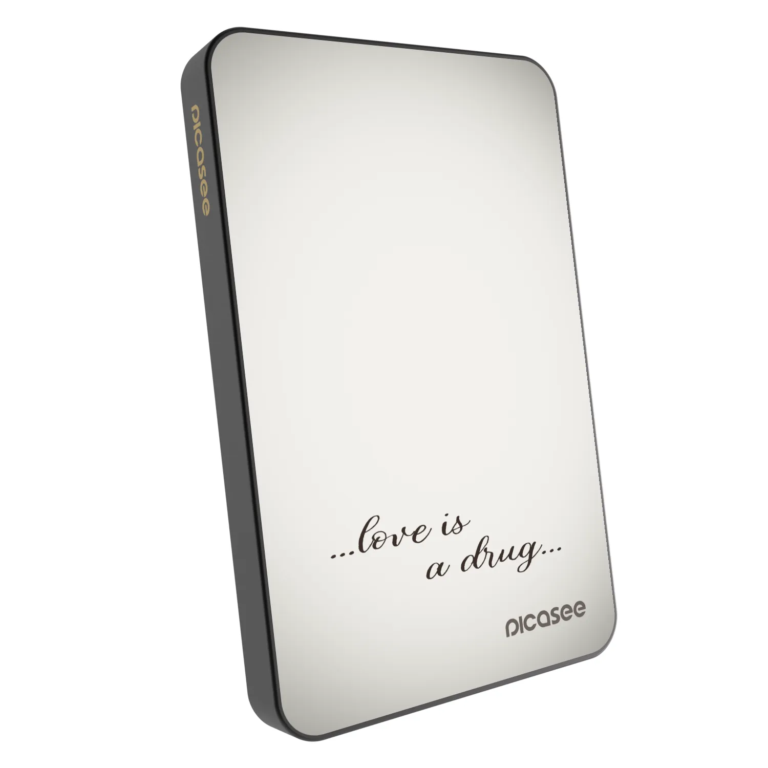 Picasee Powerbanka s MagSafe 5 000 mAh Šedá - Love is a drug