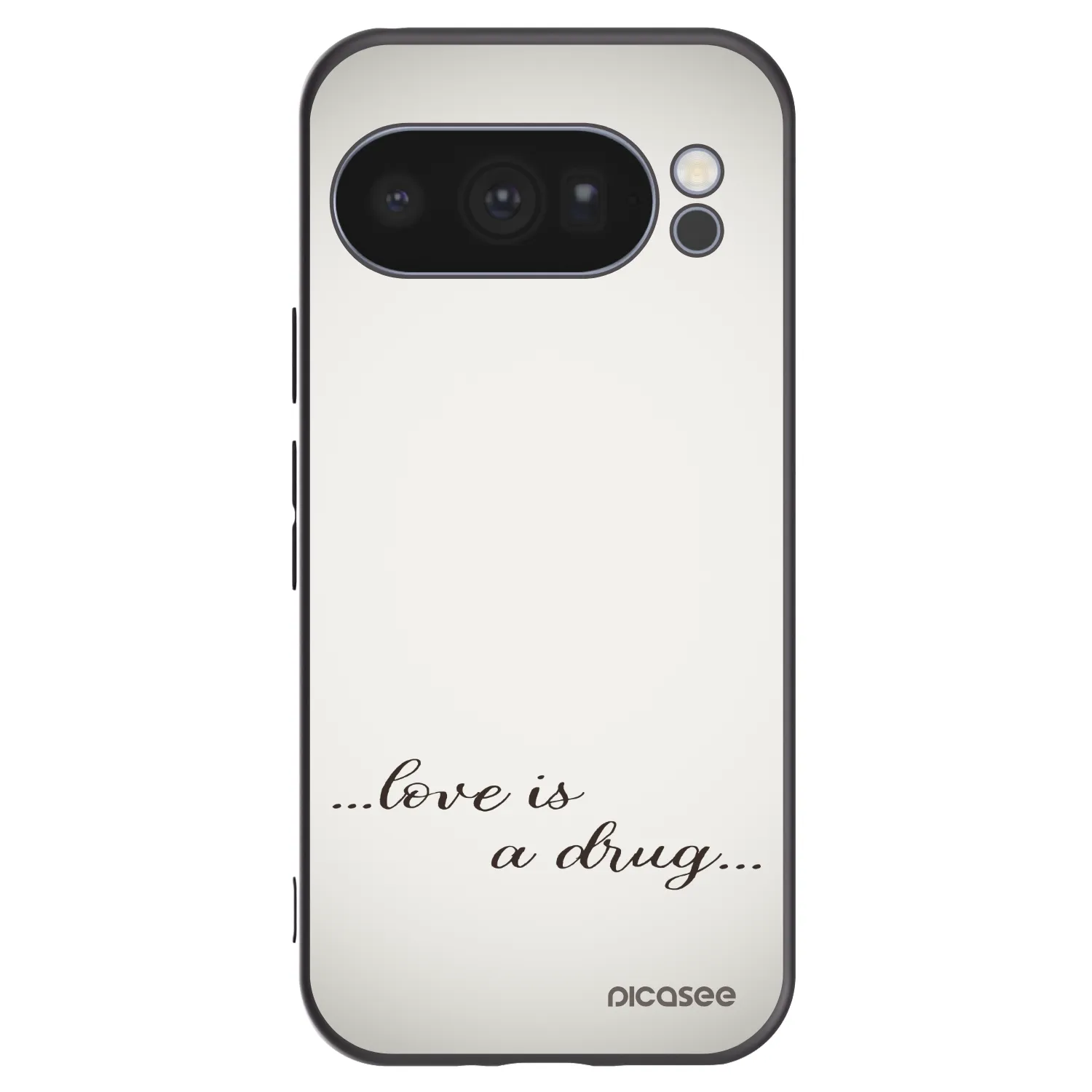 Picasee silikonový černý obal pro Google Pixel 10 Pro - Love is a drug