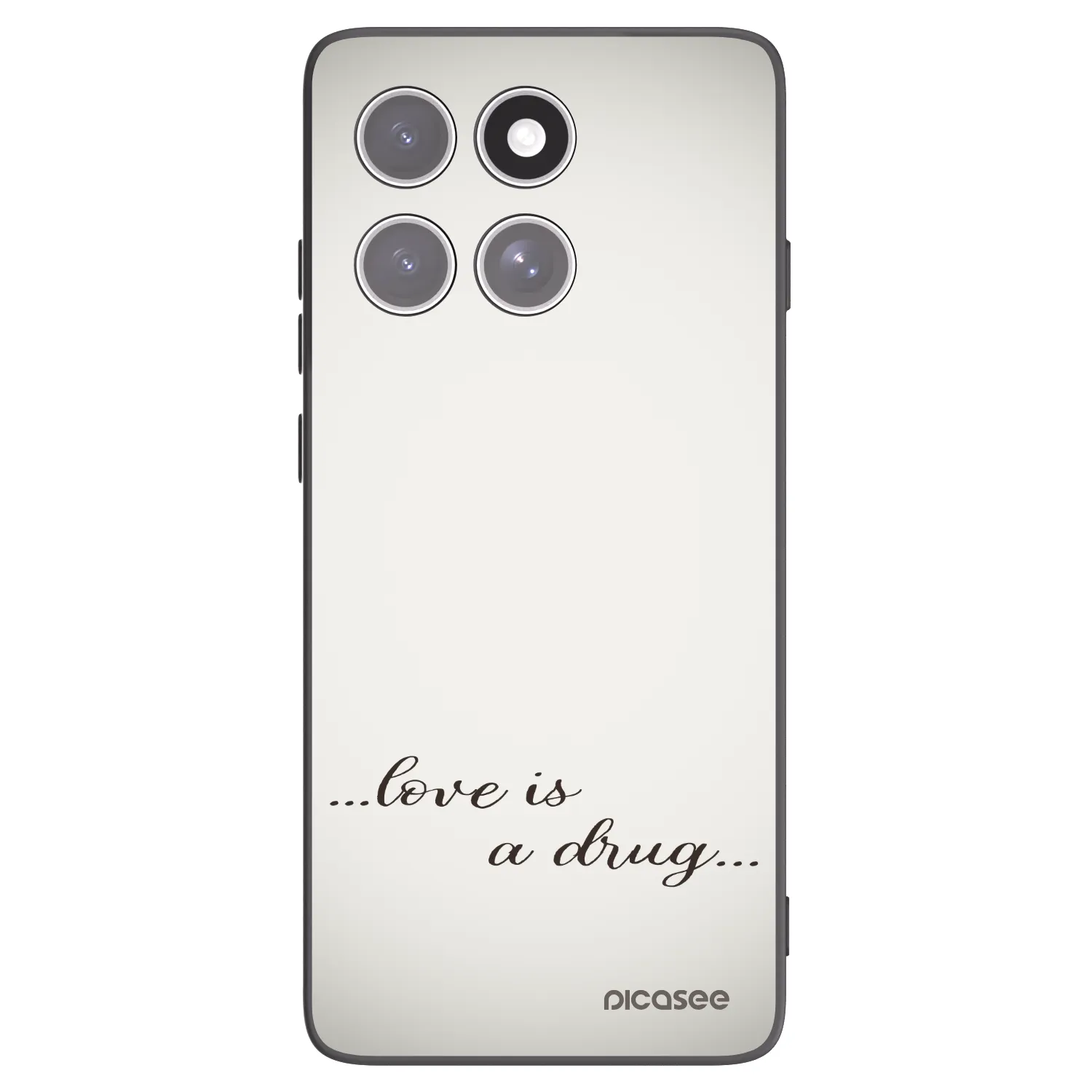 Picasee silikonový černý obal pro Motorola Edge 60 Fusion - Love is a drug