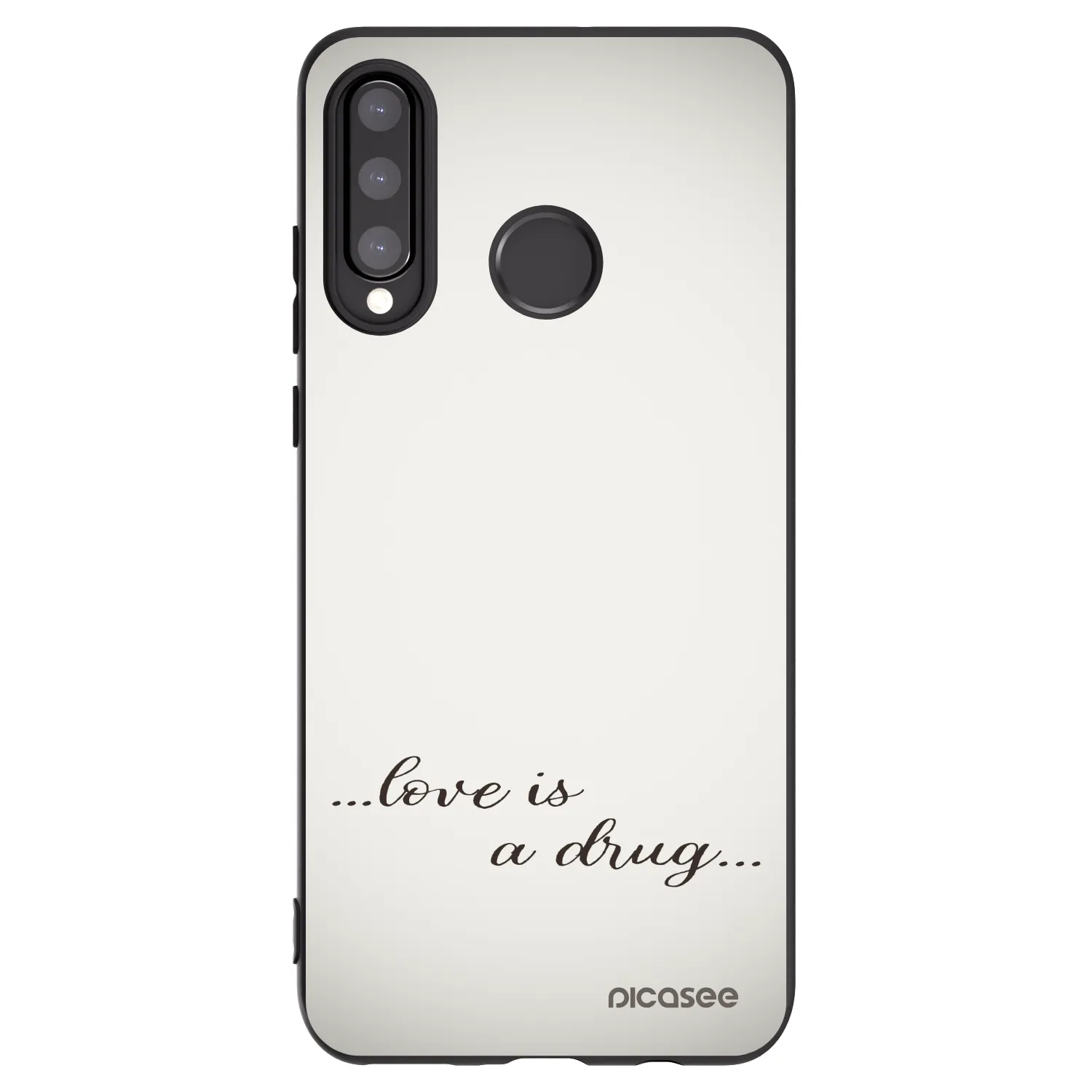 Picasee silikonový černý obal pro Huawei P30 Lite - Love is a drug