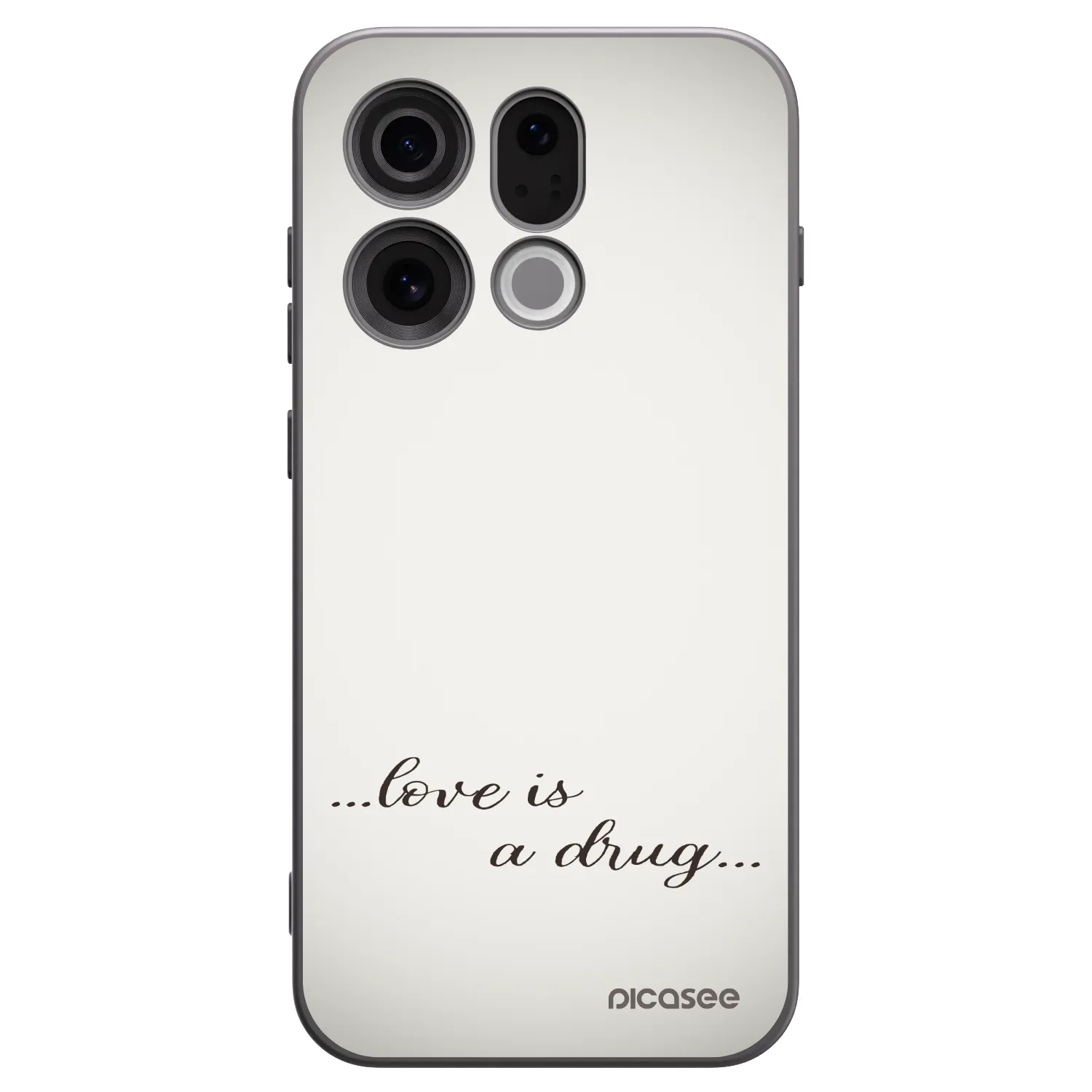 Picasee silikonový černý obal pro OPPO Find X9 - Love is a drug