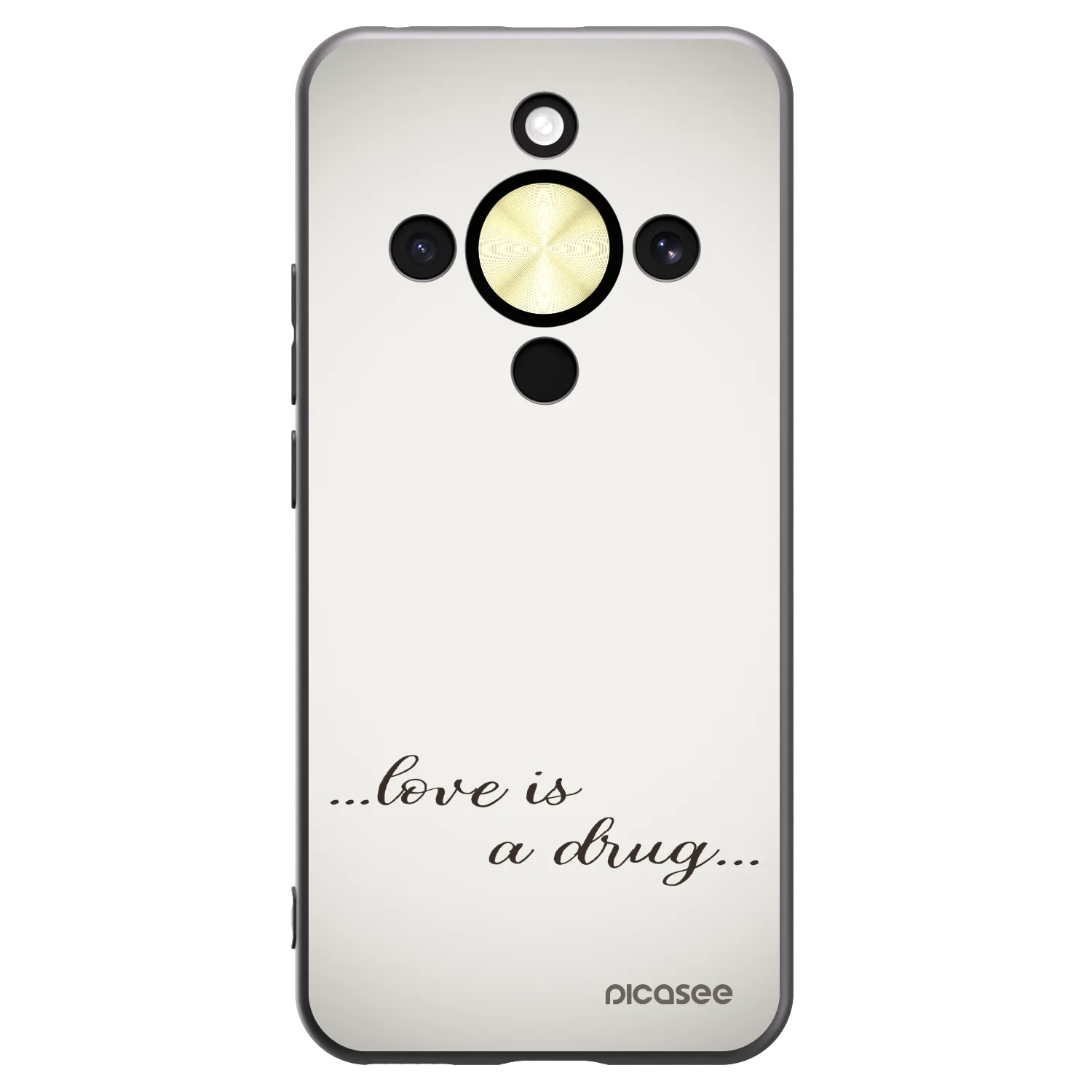 Picasee silikonový černý obal pro Honor Magic8 Lite 5G - Love is a drug