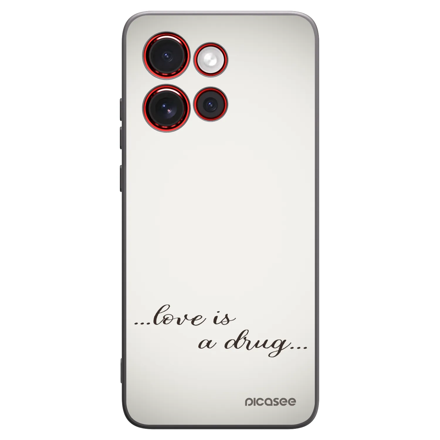 Picasee silikonový černý obal pro Motorola Edge 60 Neo 5G - Love is a drug