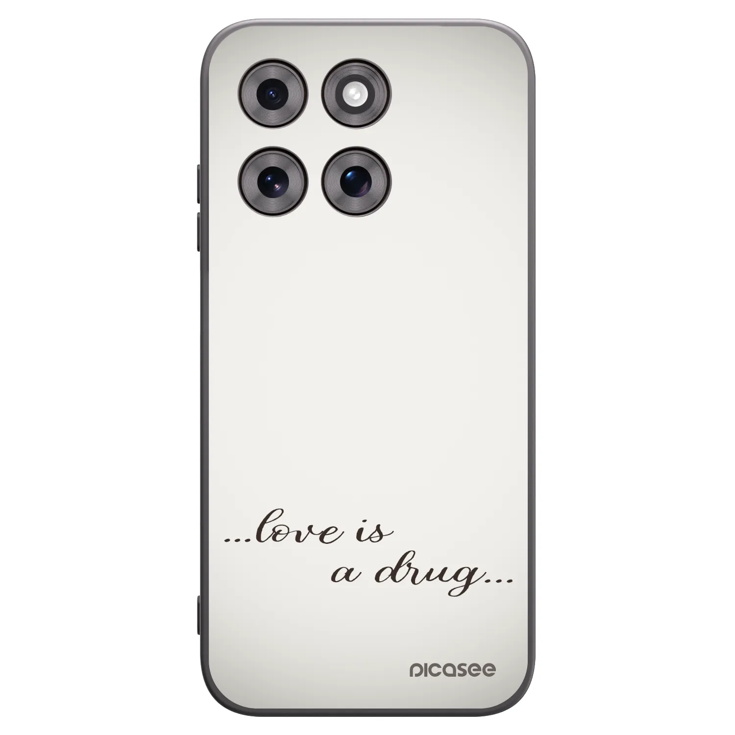 Picasee silikonový černý obal pro Motorola Moto G77 - Love is a drug