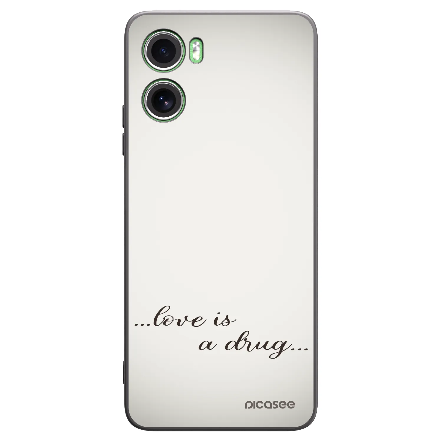 Picasee silikonový černý obal pro Motorola Moto G06 - Love is a drug