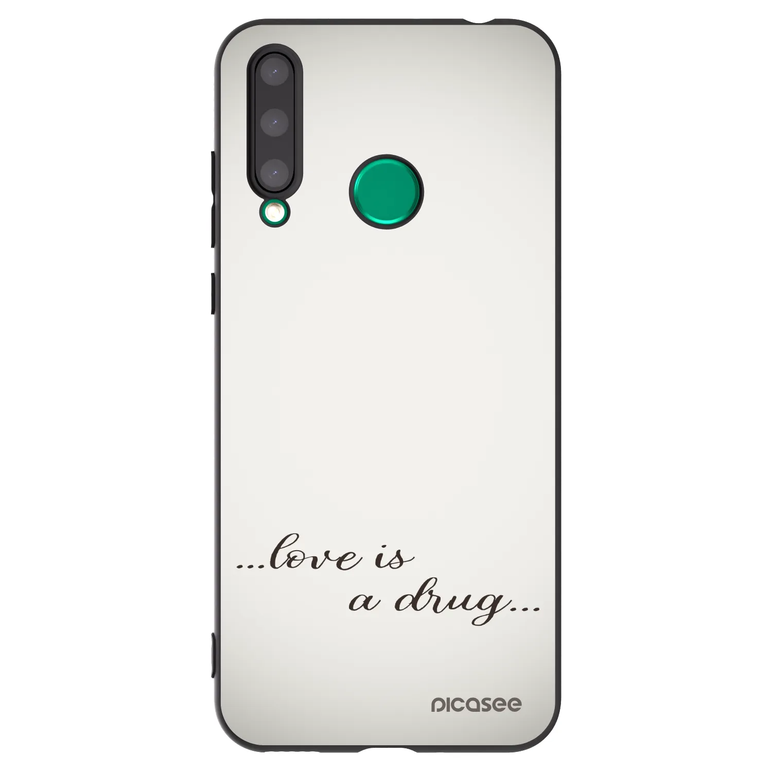 Picasee silikonový černý obal pro Honor 20 Lite - Love is a drug