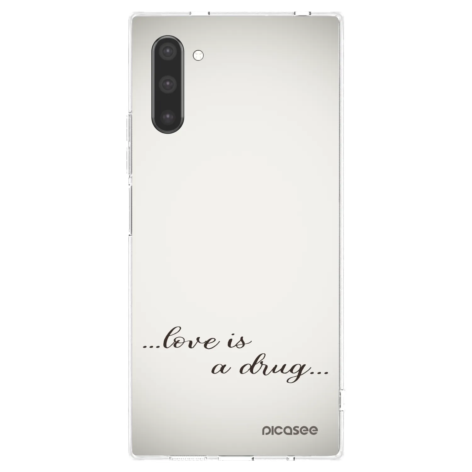 Picasee silikonový průhledný obal pro Samsung Galaxy Note 10 N970F - Love is a drug