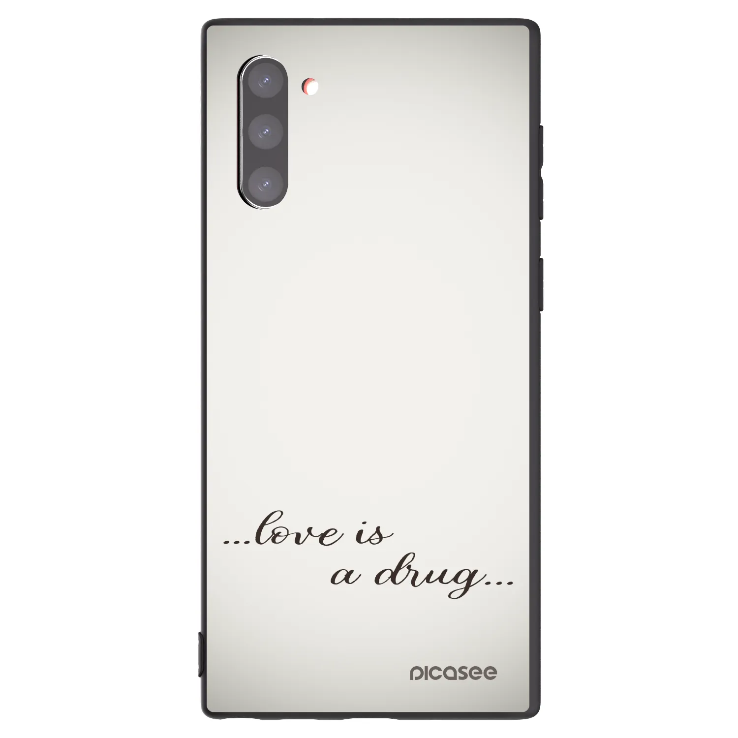 Picasee silikonový černý obal pro Samsung Galaxy Note 10 N970F - Love is a drug