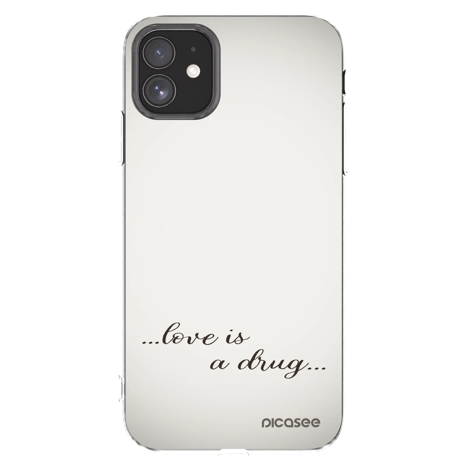Picasee silikonový průhledný obal pro Apple iPhone 11 - Love is a drug