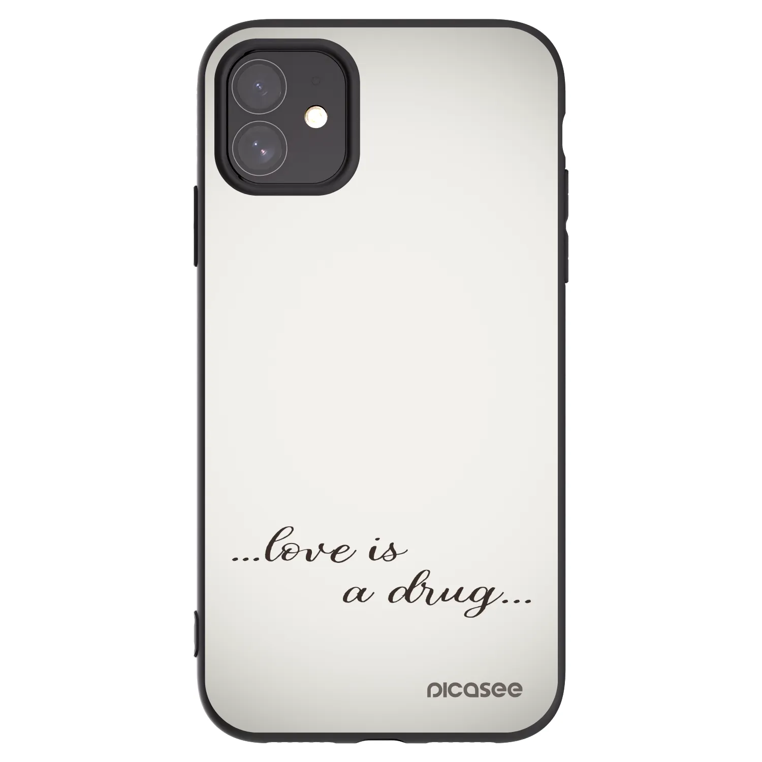 Picasee silikonový černý obal pro Apple iPhone 11 - Love is a drug