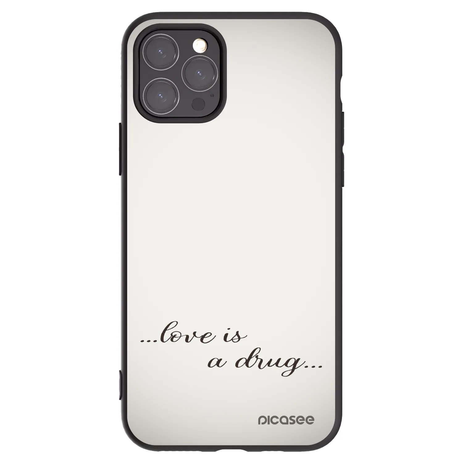 Picasee silikonový černý obal pro Apple iPhone 11 Pro - Love is a drug