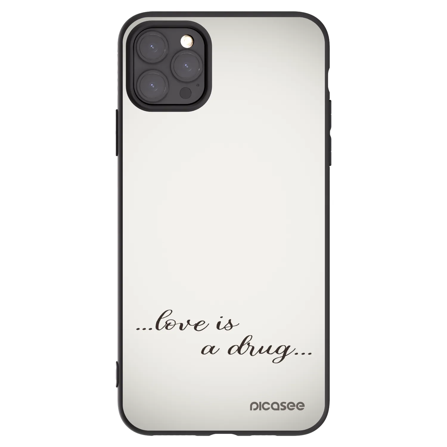 Picasee silikonový černý obal pro Apple iPhone 11 Pro Max - Love is a drug