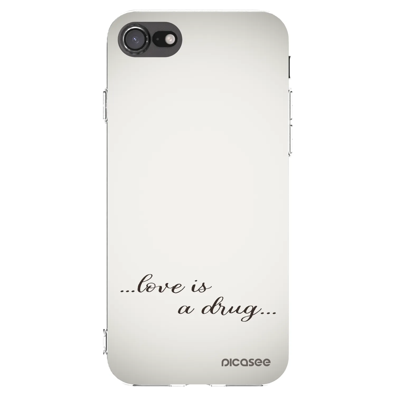 Picasee silikonový průhledný obal pro Apple iPhone 8 - Love is a drug