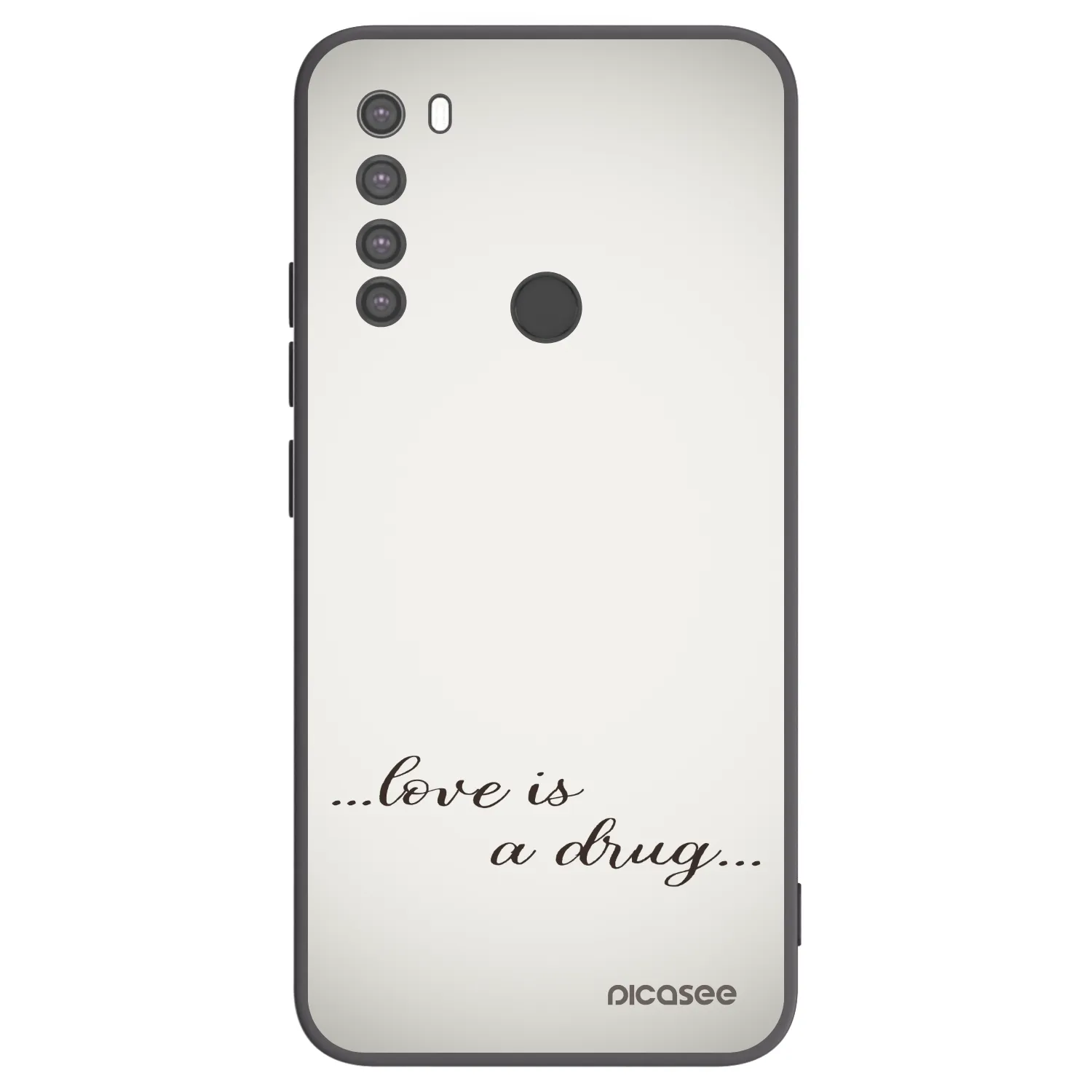 Picasee silikonový černý obal pro Xiaomi Redmi Note 8 - Love is a drug
