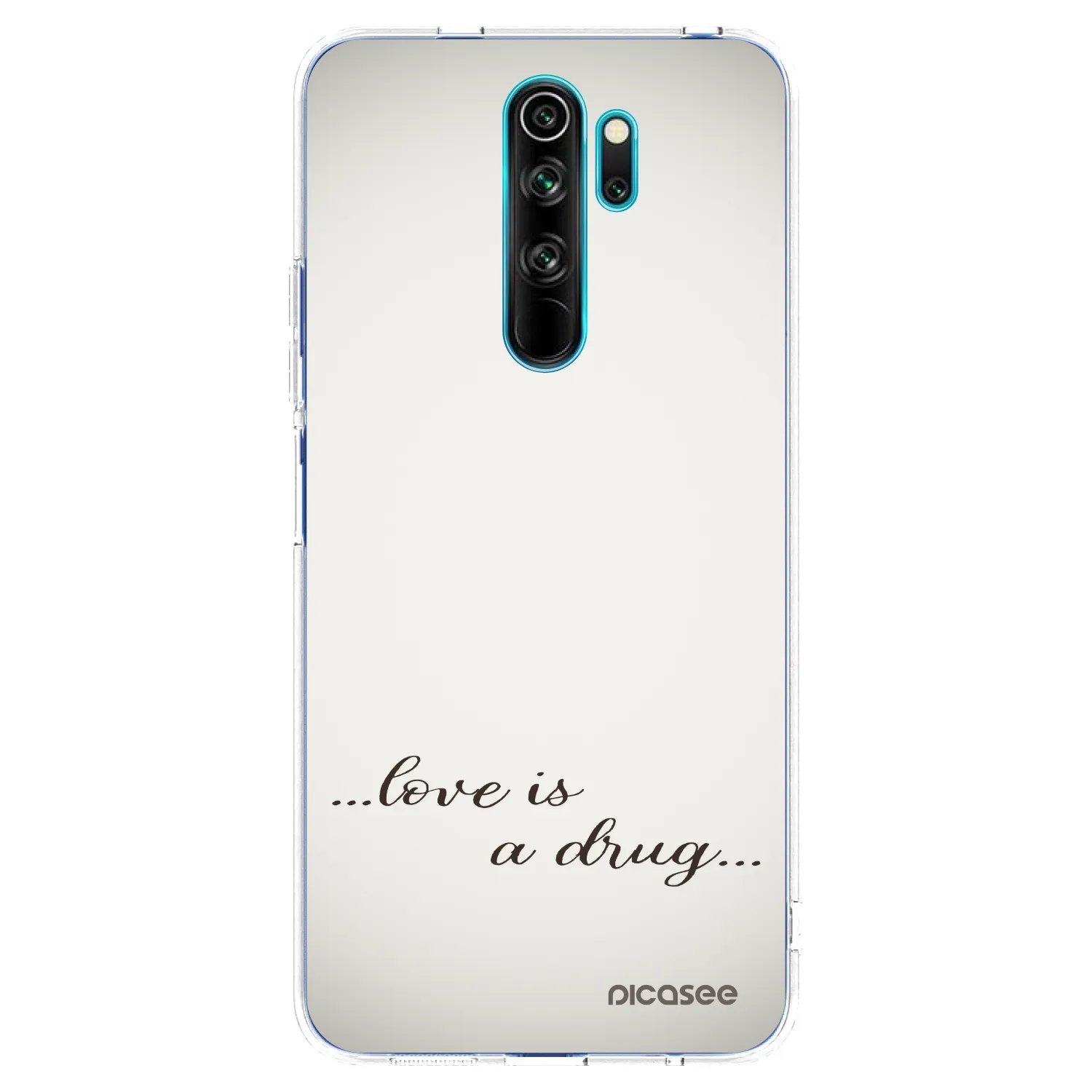 Picasee silikonový průhledný obal pro Xiaomi Redmi Note 8 Pro - Love is a drug