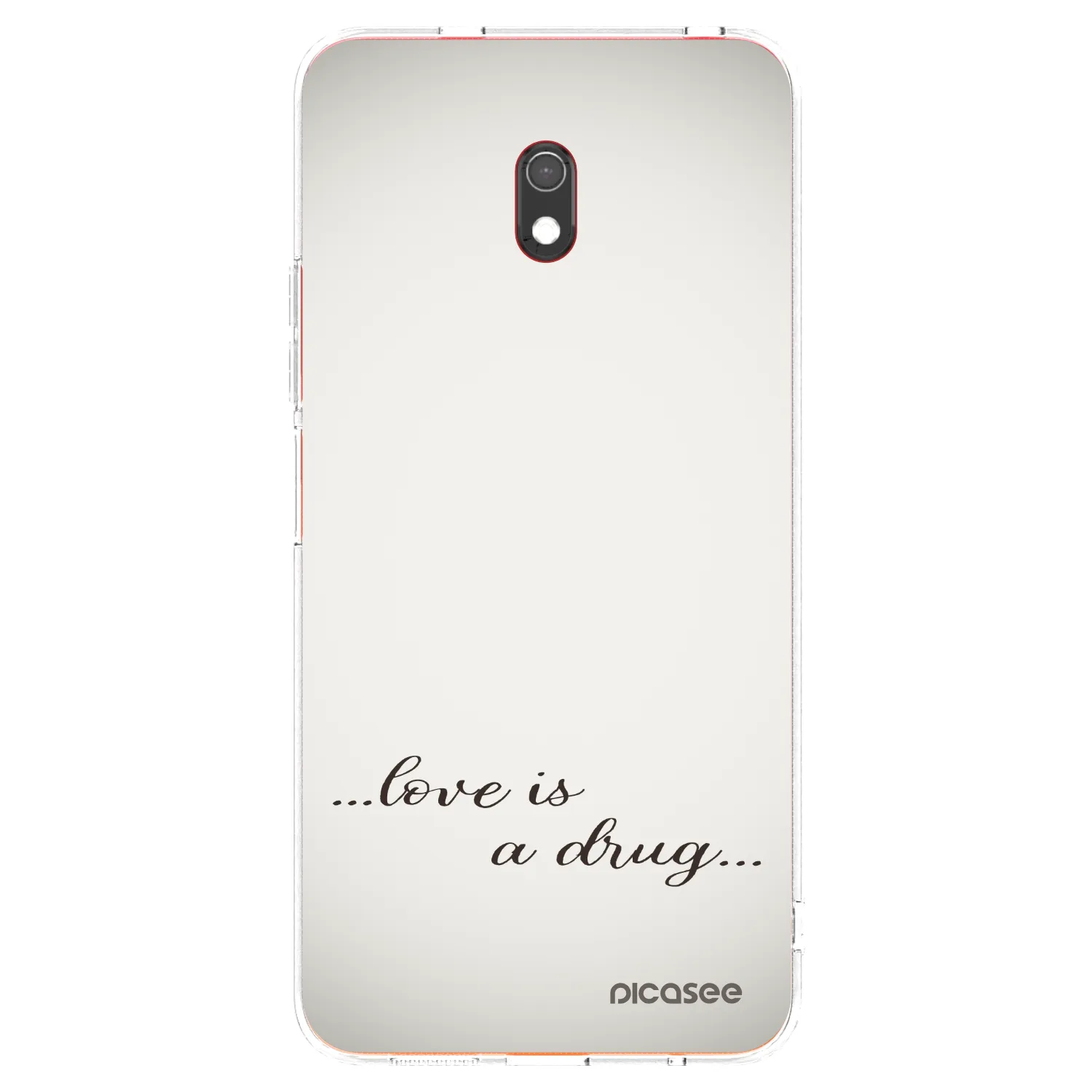 Picasee silikonový průhledný obal pro Xiaomi Redmi 8A - Love is a drug