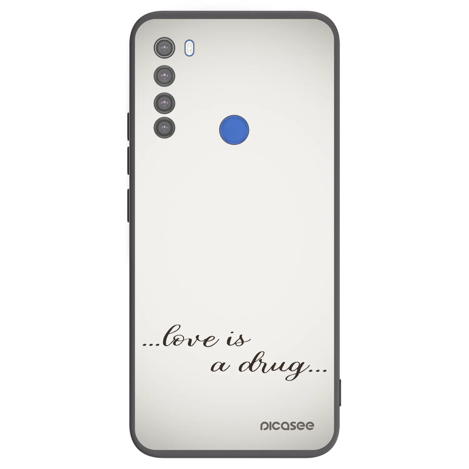 Picasee silikonový černý obal pro Xiaomi Redmi Note 8T - Love is a drug