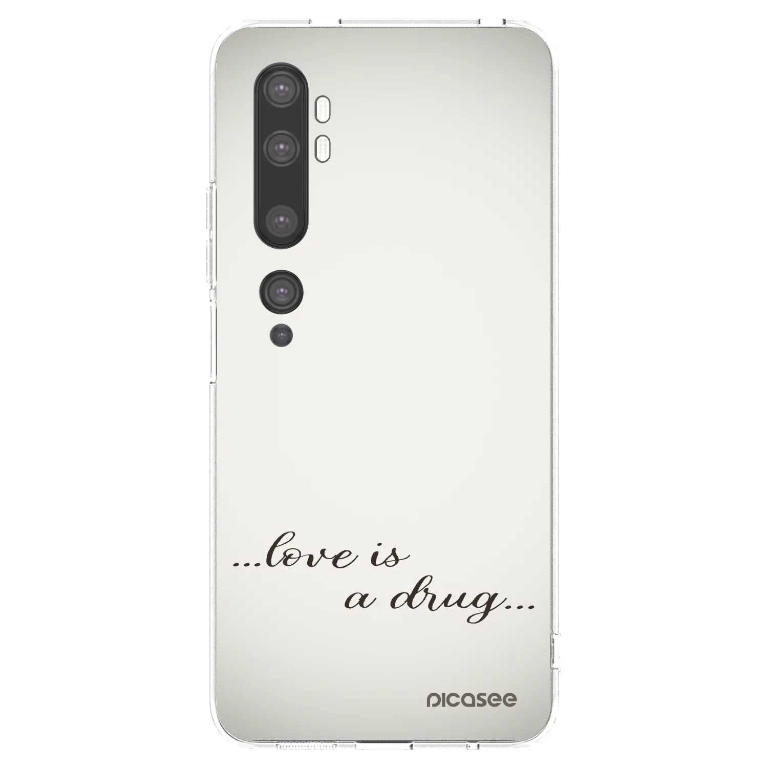 Picasee silikonový průhledný obal pro Xiaomi Mi Note 10 (Pro) - Love is a drug