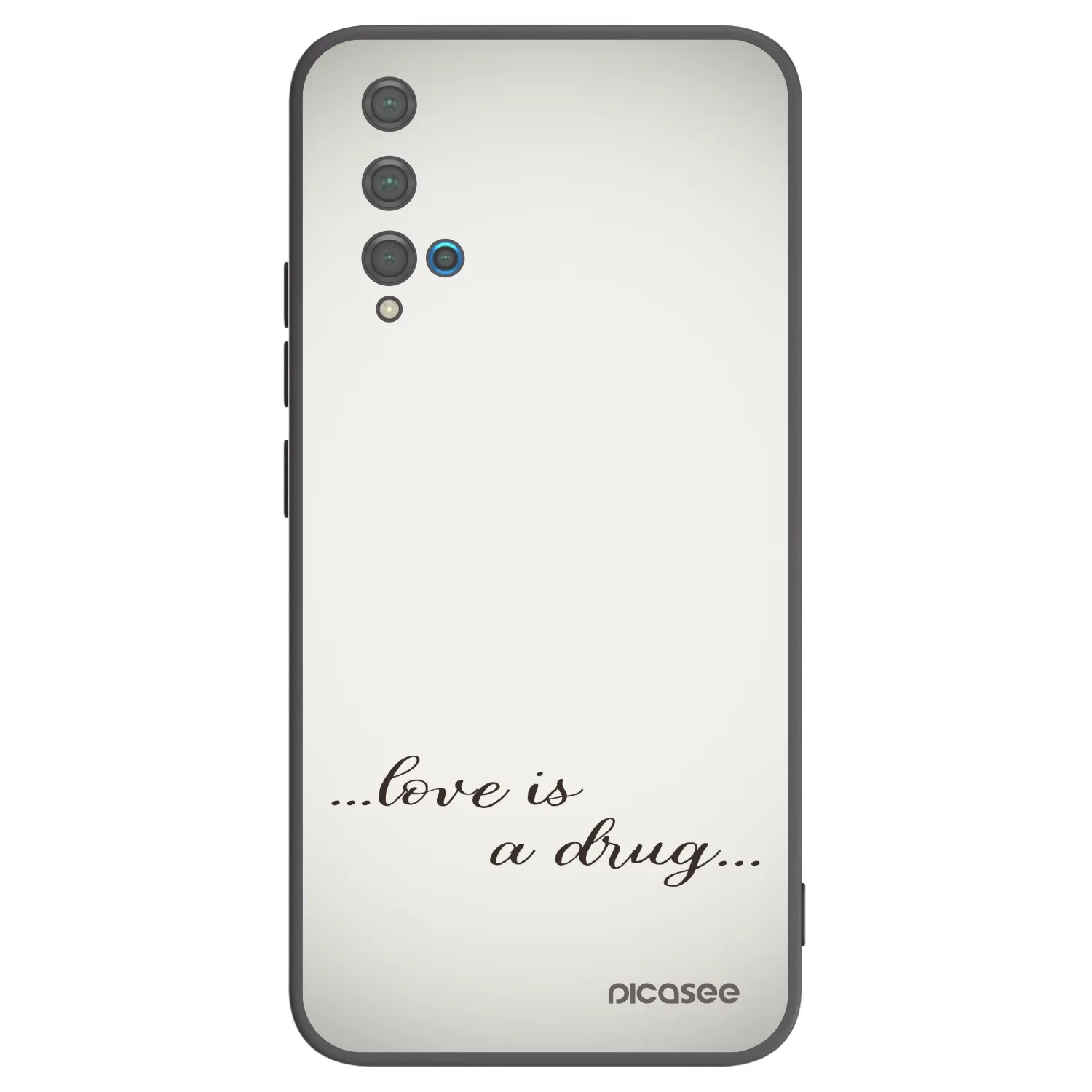 Picasee silikonový černý obal pro Huawei Nova 5T - Love is a drug