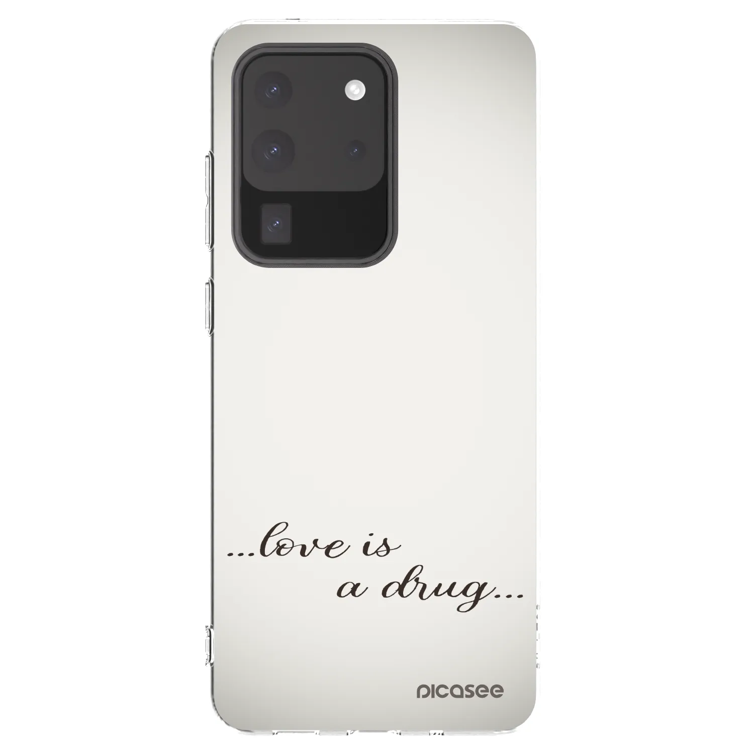 Picasee silikonový průhledný obal pro Samsung Galaxy S20 Ultra 5G G988F - Love is a drug
