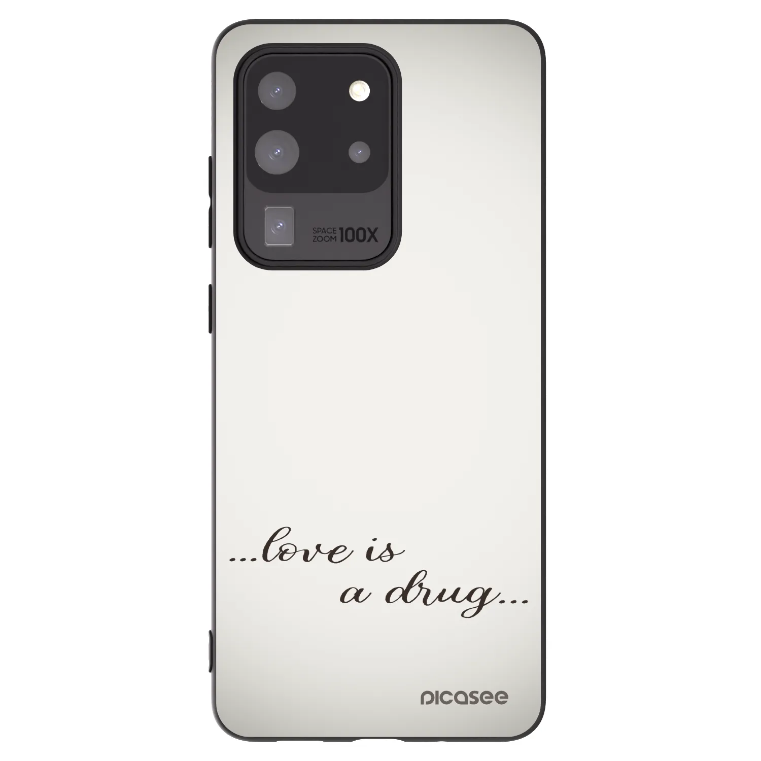 Picasee silikonový černý obal pro Samsung Galaxy S20 Ultra 5G G988F - Love is a drug