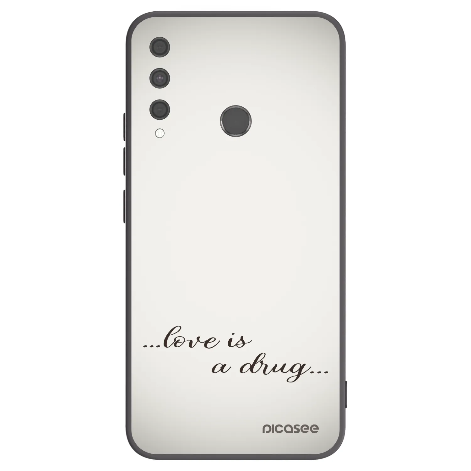 Picasee silikonový černý obal pro Huawei P40 Lite E - Love is a drug
