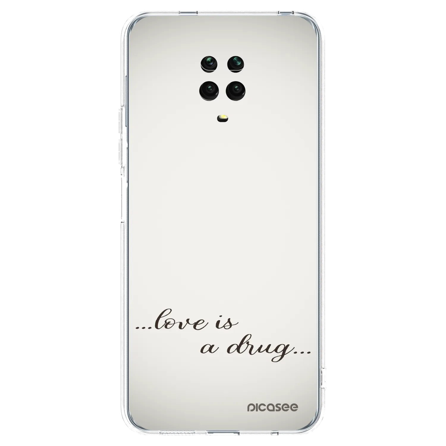 Picasee silikonový průhledný obal pro Xiaomi Redmi Note 9 Pro - Love is a drug