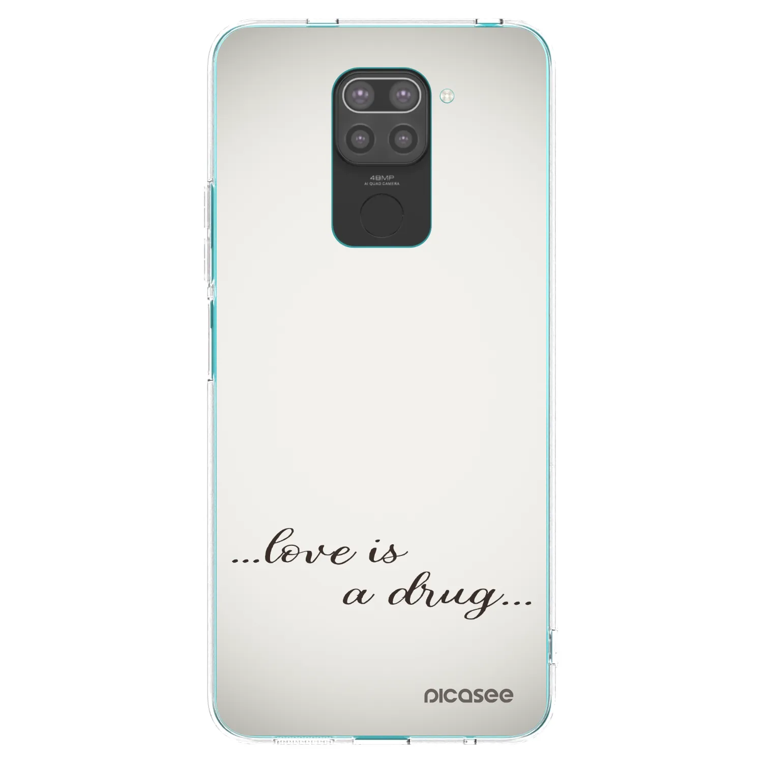 Picasee silikonový černý obal pro Xiaomi Redmi Note 9 - Love is a drug