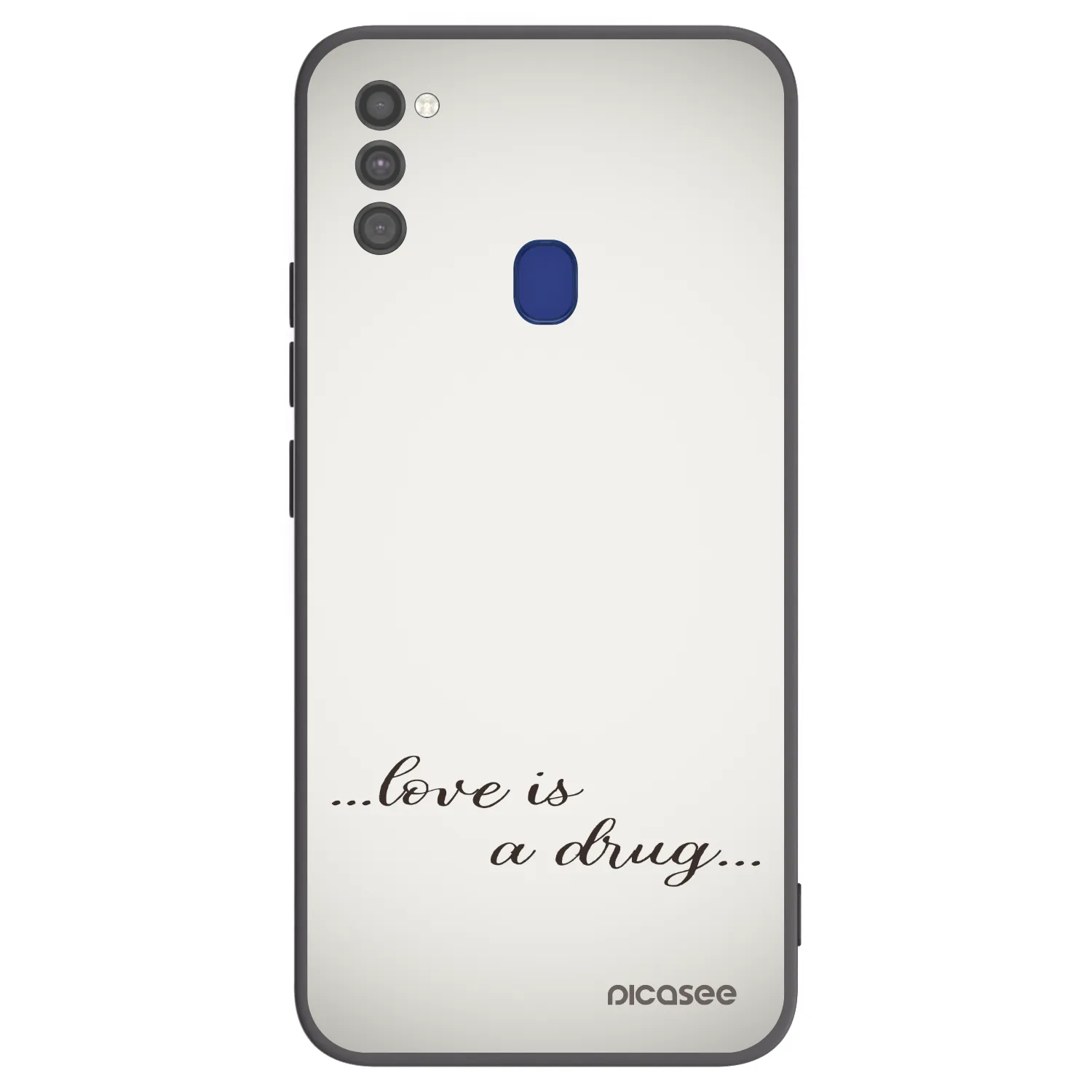 Picasee silikonový černý obal pro Samsung Galaxy M21 M215F - Love is a drug