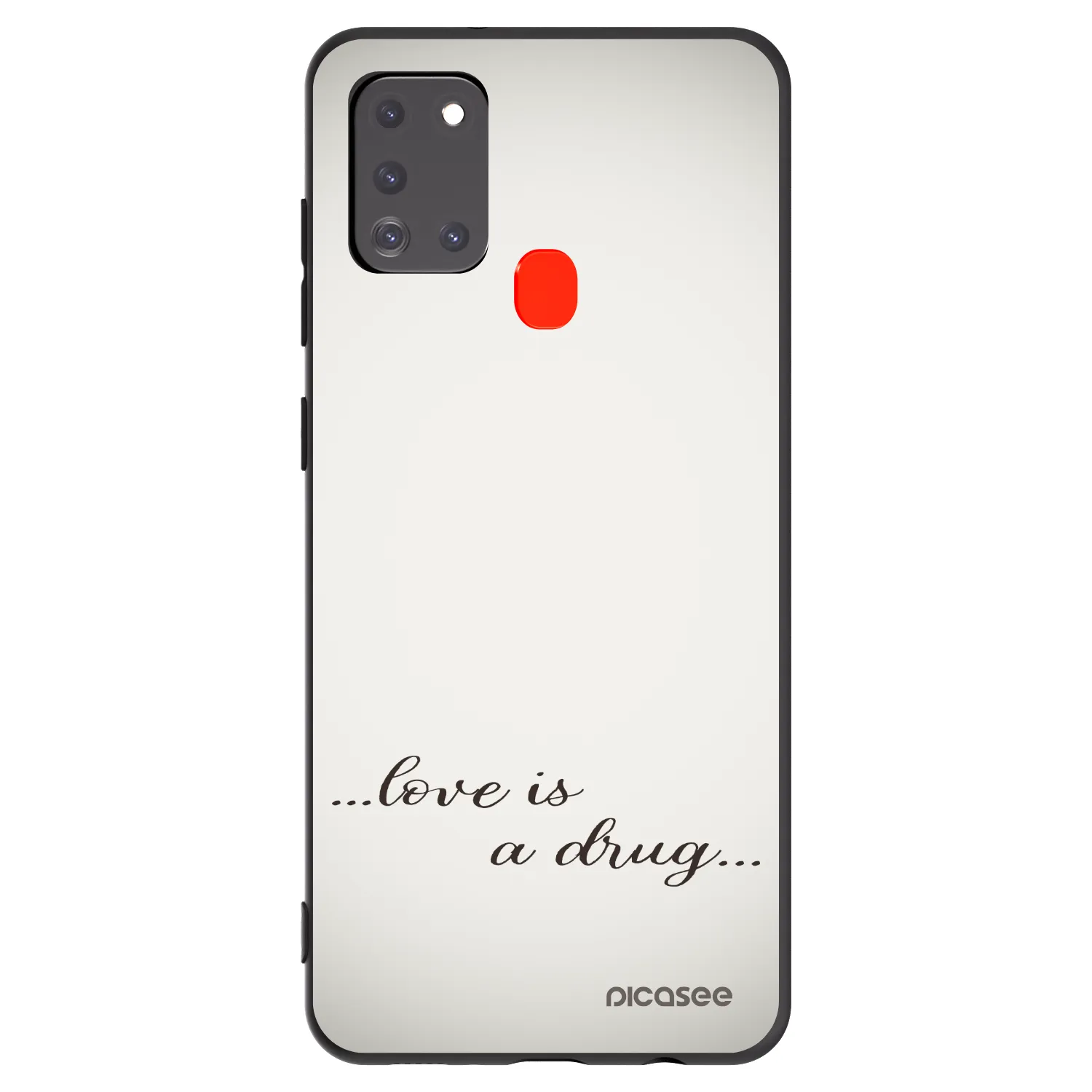 Picasee silikonový černý obal pro Samsung Galaxy A21s - Love is a drug