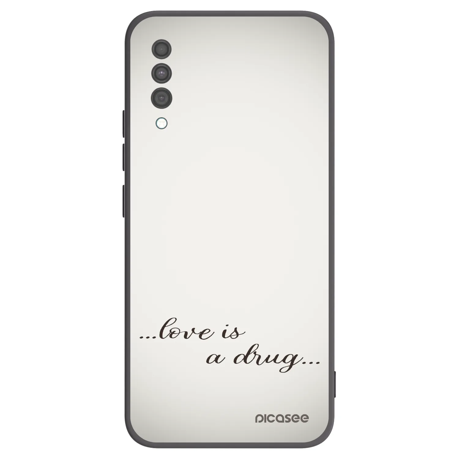 Picasee silikonový černý obal pro Samsung Galaxy A30s A307F - Love is a drug