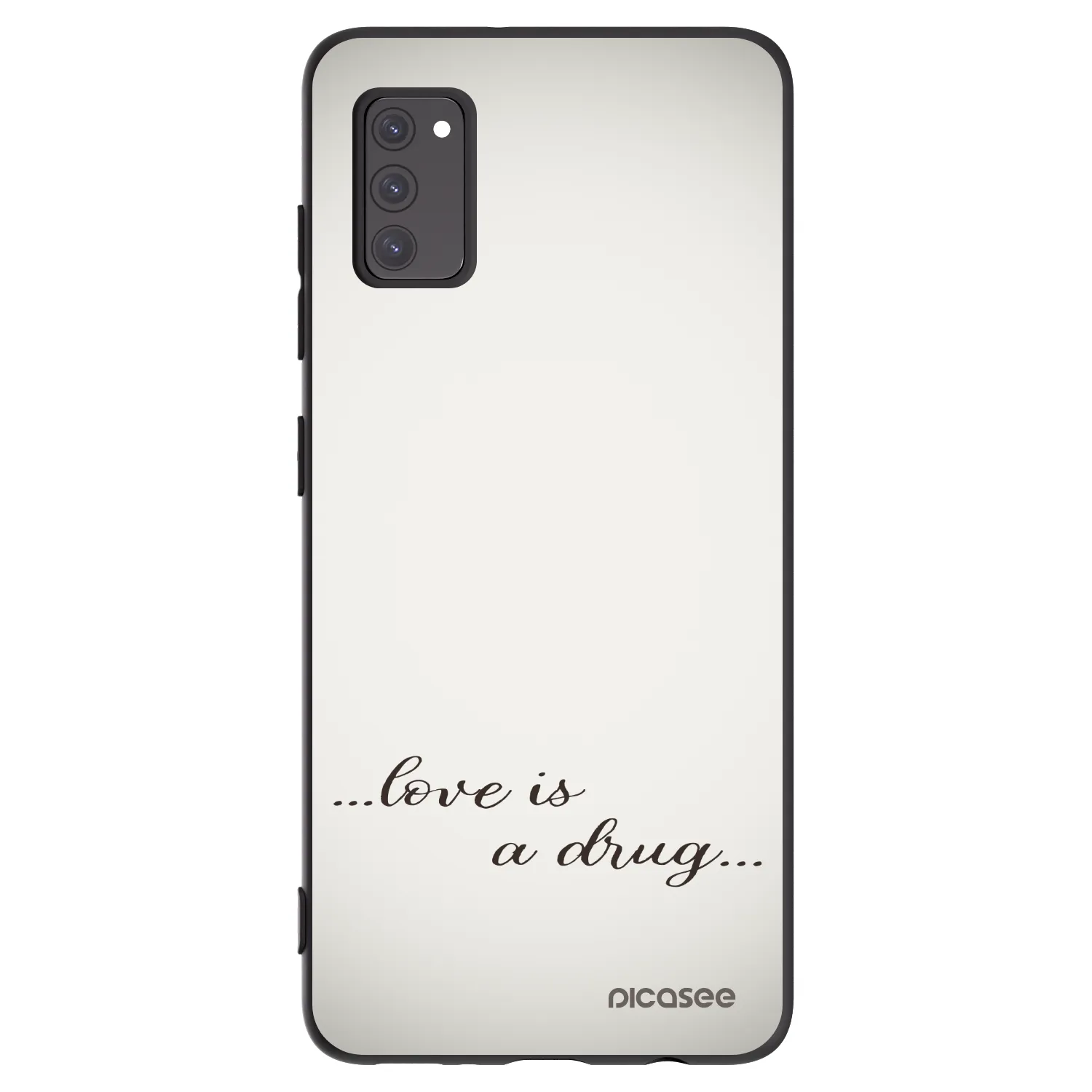 Picasee silikonový černý obal pro Samsung Galaxy A41 A415F - Love is a drug