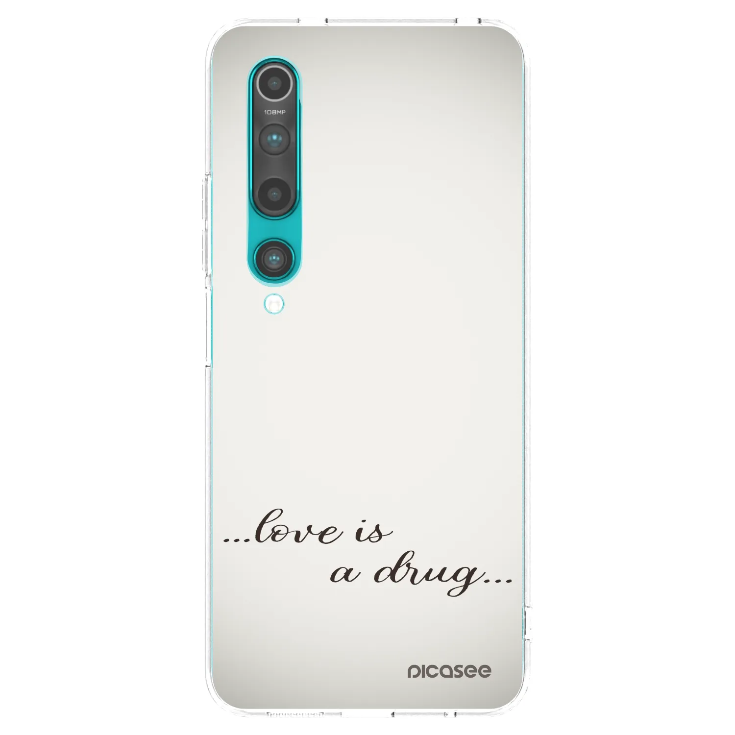 Picasee silikonový průhledný obal pro Xiaomi Mi 10 - Love is a drug