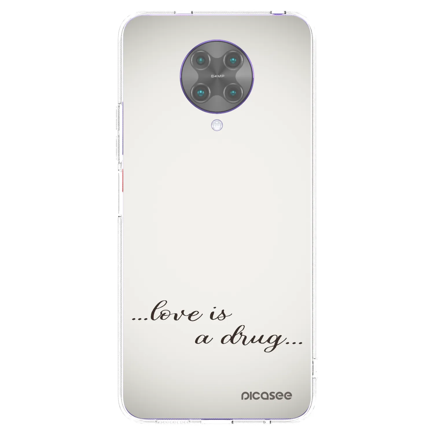 Picasee silikonový průhledný obal pro Xiaomi Poco F2 Pro - Love is a drug