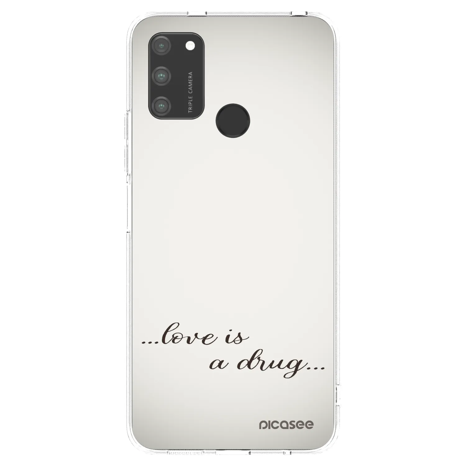 Picasee silikonový průhledný obal pro Honor 9A - Love is a drug