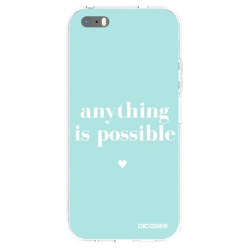 Picasee silikonový průhledný obal pro Apple iPhone 5/5S/SE - Anything is possible