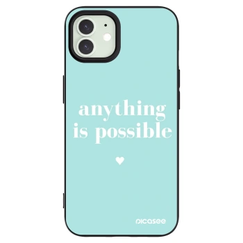 Picasee silikonový černý obal pro Apple iPhone 12 - Anything is possible