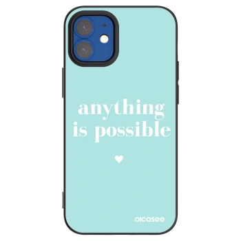 Picasee silikonový černý obal pro Apple iPhone 12 mini - Anything is possible