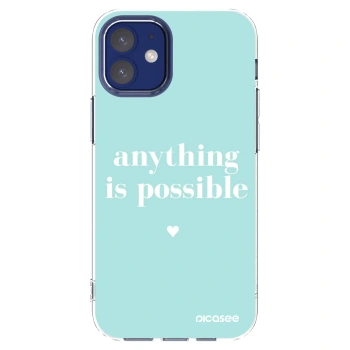 Picasee silikonový průhledný obal pro Apple iPhone 12 mini - Anything is possible