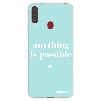 Picasee silikonový průhledný obal pro Samsung Galaxy A20s - Anything is possible