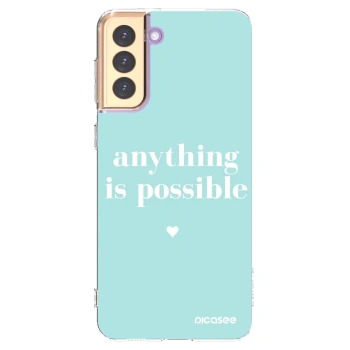 Picasee silikonový průhledný obal pro Samsung Galaxy S21+ 5G G996F - Anything is possible