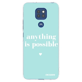 Picasee silikonový průhledný obal pro Motorola Moto G9 Play - Anything is possible