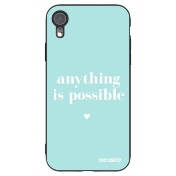 Picasee silikonový černý obal pro Apple iPhone XR - Anything is possible