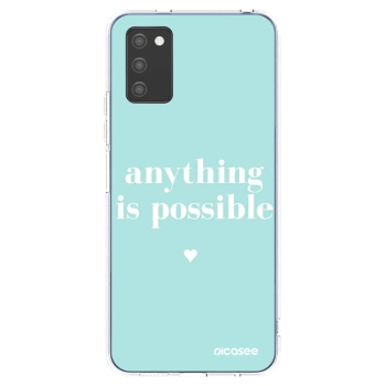 Picasee silikonový průhledný obal pro Samsung Galaxy A02s A025G - Anything is possible
