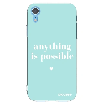 Picasee silikonový průhledný obal pro Apple iPhone XR - Anything is possible