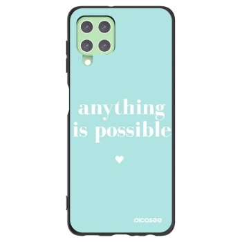 Picasee silikonový černý obal pro Samsung Galaxy A22 A225F 4G - Anything is possible